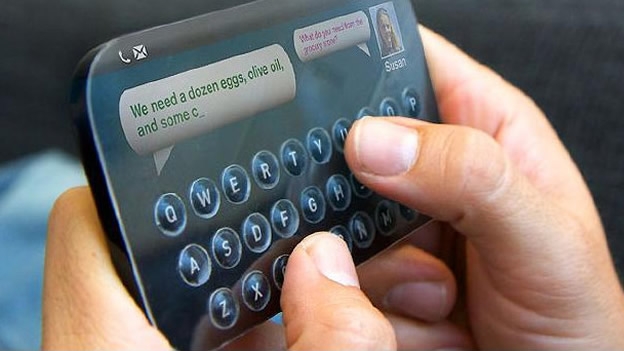 Una pantalla táctil con teclas que se "inflan" y luego pierden su volumen Una pantalla táctil con teclas que se "inflan" y luego pierden su volumen